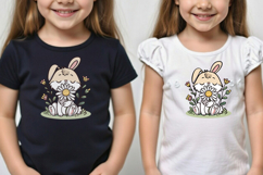 Bunny with Chamomile / Vector Illustration / Sublimation Product Image 2