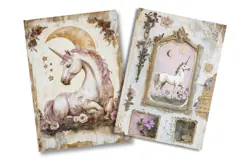 Vintage Unicorn Junk Journal Pages Product Image 2