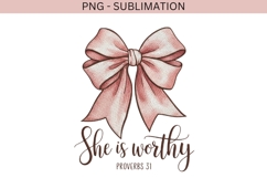 She is worthy png design for T-shirts Product Image 2