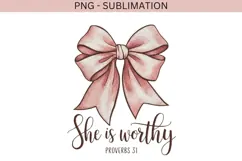 She is worthy png design for T-shirts Product Image 2