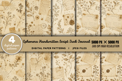 Ephemera Handwritten Script Junk Journal JPG Product Image 1