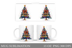 Christmas Tree Mug Design. Christmas Tree Mug Sublimation Product Image 1