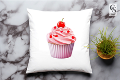 Cute Valentine Cupcake Dessert Clipart Sublimation SVG PNG Product Image 3