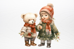 Christmas Teddy Bear Sublimation Clipart PNG Product Image 2