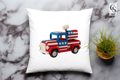 Patriotic Camper Trailer Clipart Sublimation PNG Product Image 2
