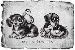 Cute Dachshund and Duckling Vector Bundle Product Image 2