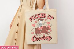 Pucker up cowboy PNG, Retro Valentine PNG Product Image 1
