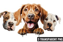 Peeking Dog Collection Clipart, Dog Collection Sublimation Product Image 1