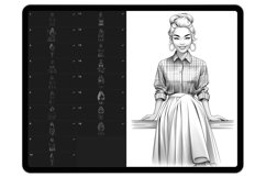 19 Procreate Preppy style Stamp Brushes Product Image 6