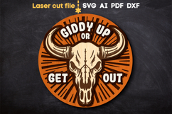Cow Skull SVG laser cut files for Glowforge Product Image 2
