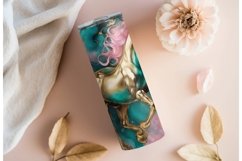 Alcohol Ink Horse Tumbler | 20oz Skinny Sublimation Product Image 3