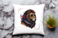 Patriotic Lion Clipart PNG Product Image 2