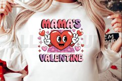 Mamas Valentine Heart Sublimation PNG, Mama Love Sublimation Product Image 2