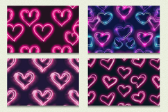 Pink Neon Hearts Cutting Boards sublimation Designs Product Image 2