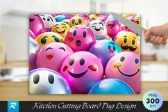 Funny Emojis Cutting Board Sublimation Design Product Image 1
