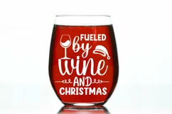 Fueled by wine and christmas SVG, Christmas SVG Product Image 2