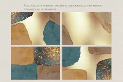 Gold Watercolor Shapes Jpg - Png Overlays Product Image 4