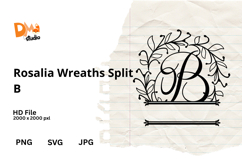 Rosalia Wreaths Split Monogram Product Image 1