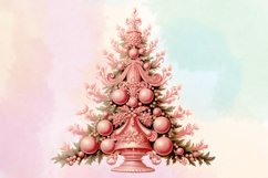 Vintage Pink Christmas Clipart Sublimation, Vintage Pink PNG Product Image 3