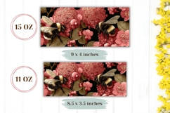 Bee Mug Design, Summer Mug Sublimation, Flowers Mug Wrap Product Image 2