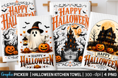 Halloween Kitchen Towel PNG, Funny Halloween PNG, Spooky PNG Product Image 1