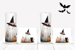 Watercolor Ghost Tumbler Design, Cartoon Halloween Tumbler Product Image 2