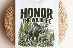 Respect Wildlife Nature Quote PNG, Forest Animals Outdoor Lo Product Image 2