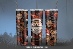 Santa Claus Tumbler Wrap Sublimation Designs| Christmas PNG Product Image 2