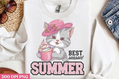 Best Summer Vacation PNG, Funny Cat Sublimation PNG Product Image 2