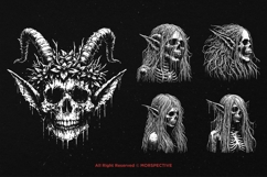10 Bundle Dark Art Skull Elf Fairy Girl Monster Horror Scary Product Image 3