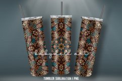 Abstract Boho Seamless Tumbler Wrap Sublimation Design Product Image 4