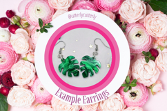 Monstera Leaf Earring Laser Cut File- SVG FILE Product Image 2