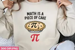 MATH IS A PIECE OF CAKE PNG, Pi Day Sublimation PNG Product Image 1