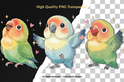15 Bundle Watercolor Love Bird Cute Kids Animal Wings Product Image 2