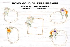 Pampas Grass Gold Glitter Frames Product Image 3