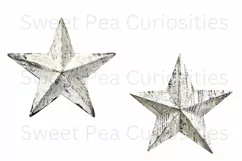 Stars, Shabby Chic , PNG, Junk Journal, Clipart Product Image 2