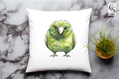 Green Parrot Watercolor Clipart Sublimation PNG Product Image 3
