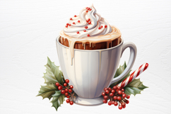 Christmas Hot Cocoa Cup Sublimation PNG Product Image 2