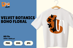 Velvet Botanics Boho Floral Monogram Product Image 1