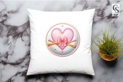 Cute Heart Emblem Clipart Sublimation PNG Product Image 2