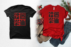 Abstract Red Floral Art Embroidery Design Product Image 2