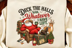 Funny Tired Santa Christmas Quote Sublimation PNG Product Image 2