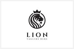 King Lion Head Logo Design Vector Illustration Product Image 2