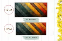 Abstract Mug Wrap PNG, Colorful Wooden Mug Sublimation Product Image 2