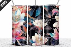 Flowers Tumbler Wrap | Sublimation Design | Tumble PNG Product Image 3
