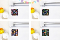Easter Magnet Template, Floral Print, Easter Eggs Magnet Product Image 2