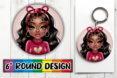 Radiant Round Designs for Gifts, Afro Girl Product Image 1