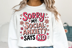 Sorry my social anxiety says no Svg | Shirt Svg Product Image 1