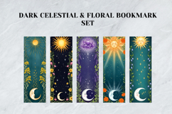 Dark Celestial &amp; Floral Bookmark Set,Mystic Moon &amp; Gothic Product Image 2