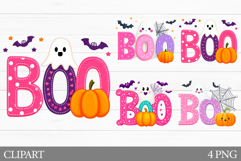 Boo Ghost Clipart. Ghost Halloween Clipart Product Image 1